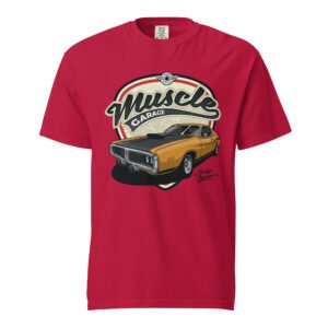 1973 Dodge Charger Muscle Garage Heavyweight Tee – Vintage V8 Style | IronLane